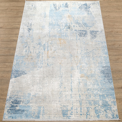 Турецкий прямой синий ковер loft b369b